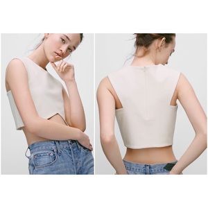 NWT Aritzia Talula Manzanita Crop Top White Sz M